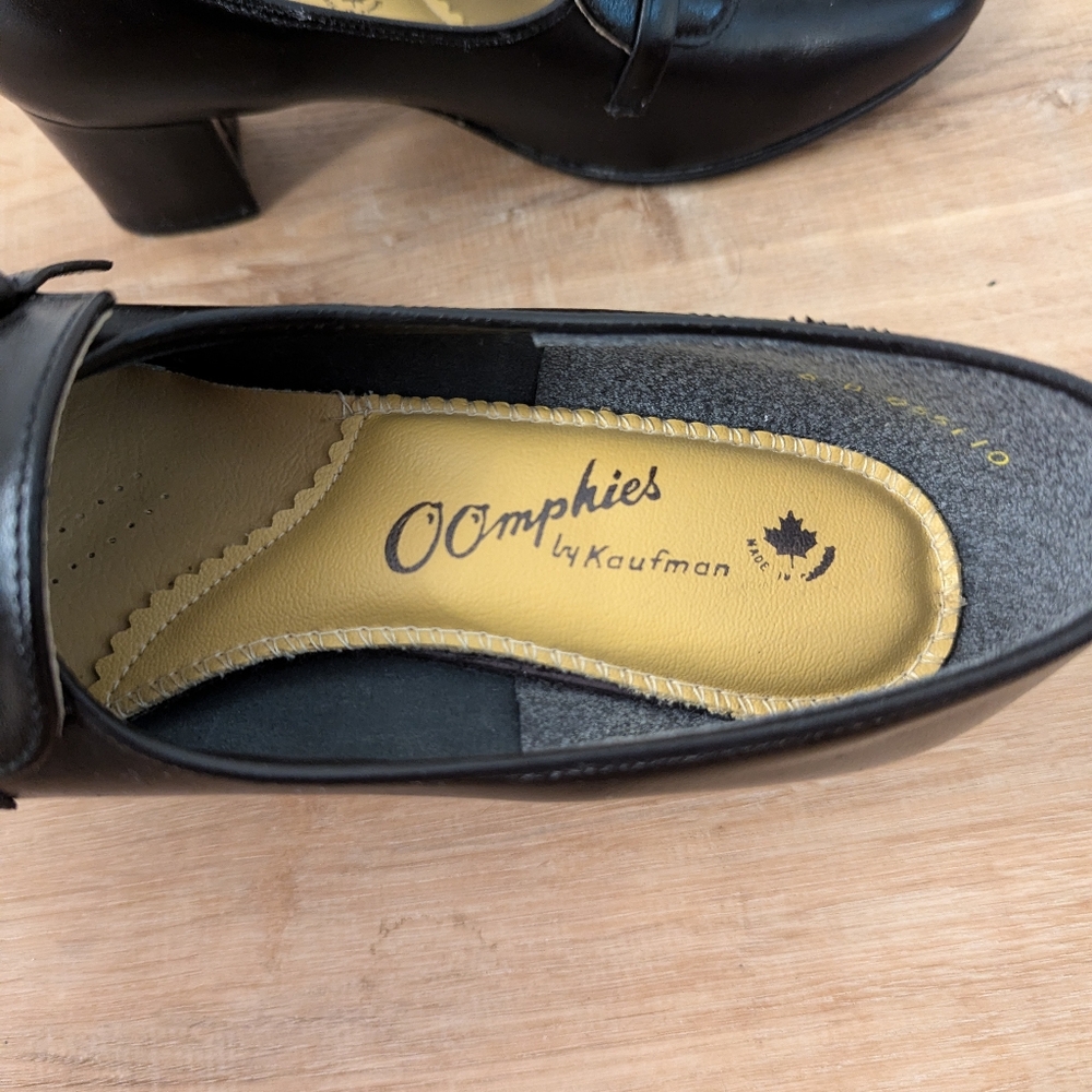 Vintage Oomphies By Kaufman Leather Heels - Picture 8 of 12